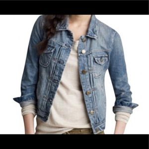 J. Crew Medium Denim Jacket Distressed so soft EUC